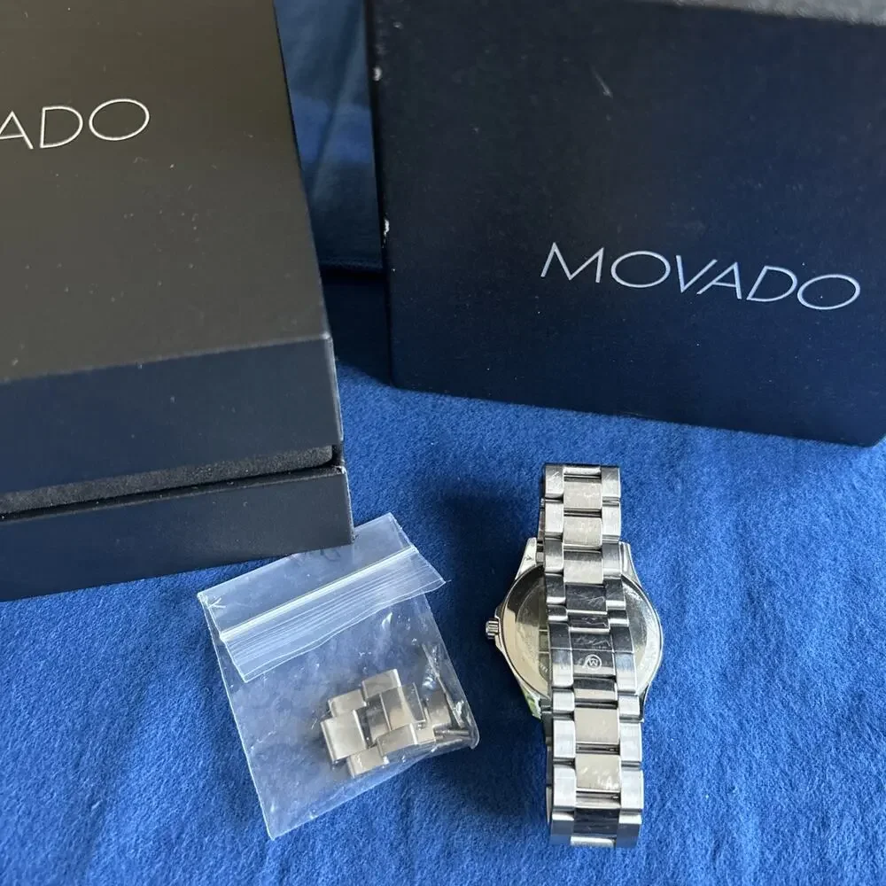 IN BOX! Movado Men's Museum Blue Dial 40mm Stainless Steel Watch